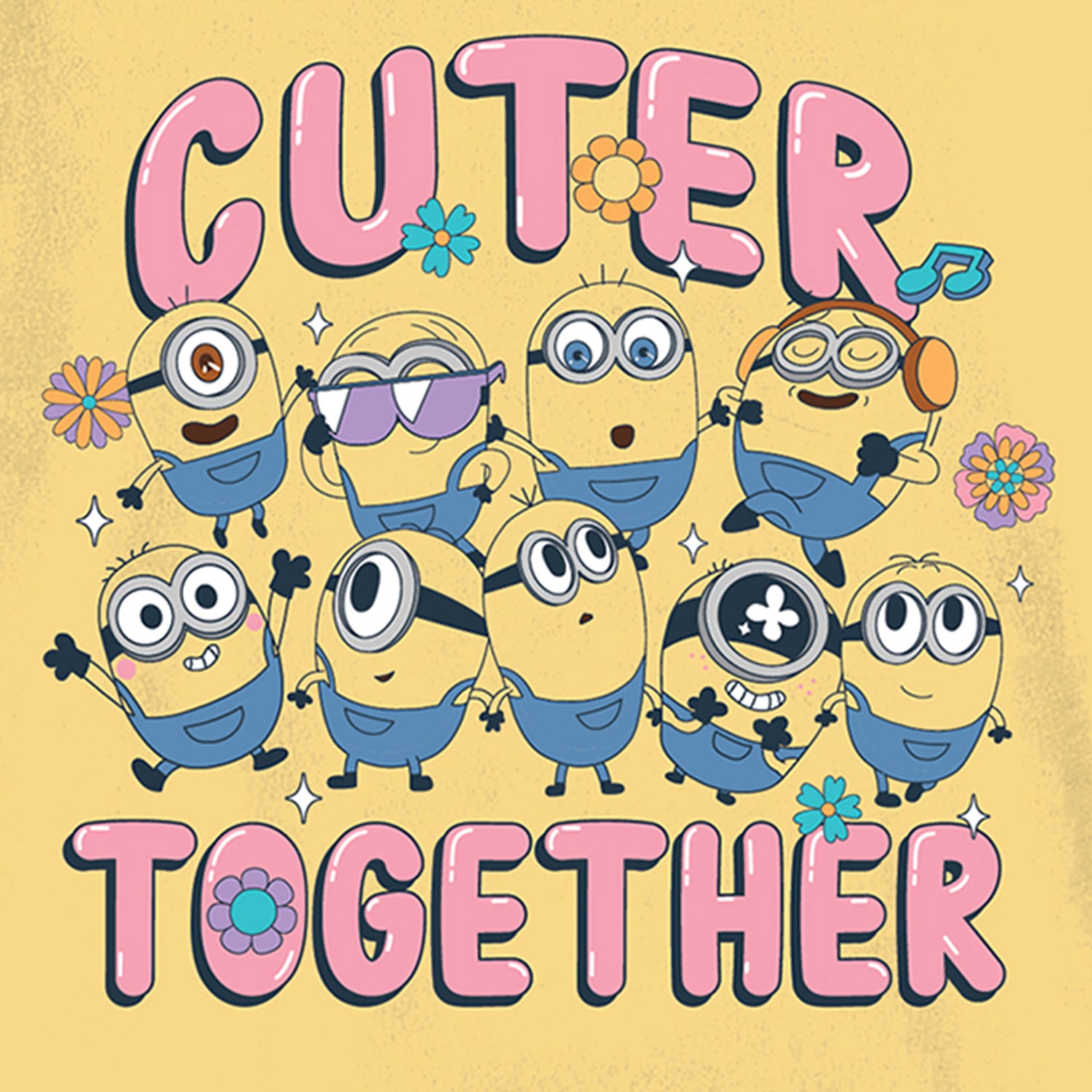 Girls Crew Neck Short Sleeve Regular Fit Minions Graphic T-Shirt