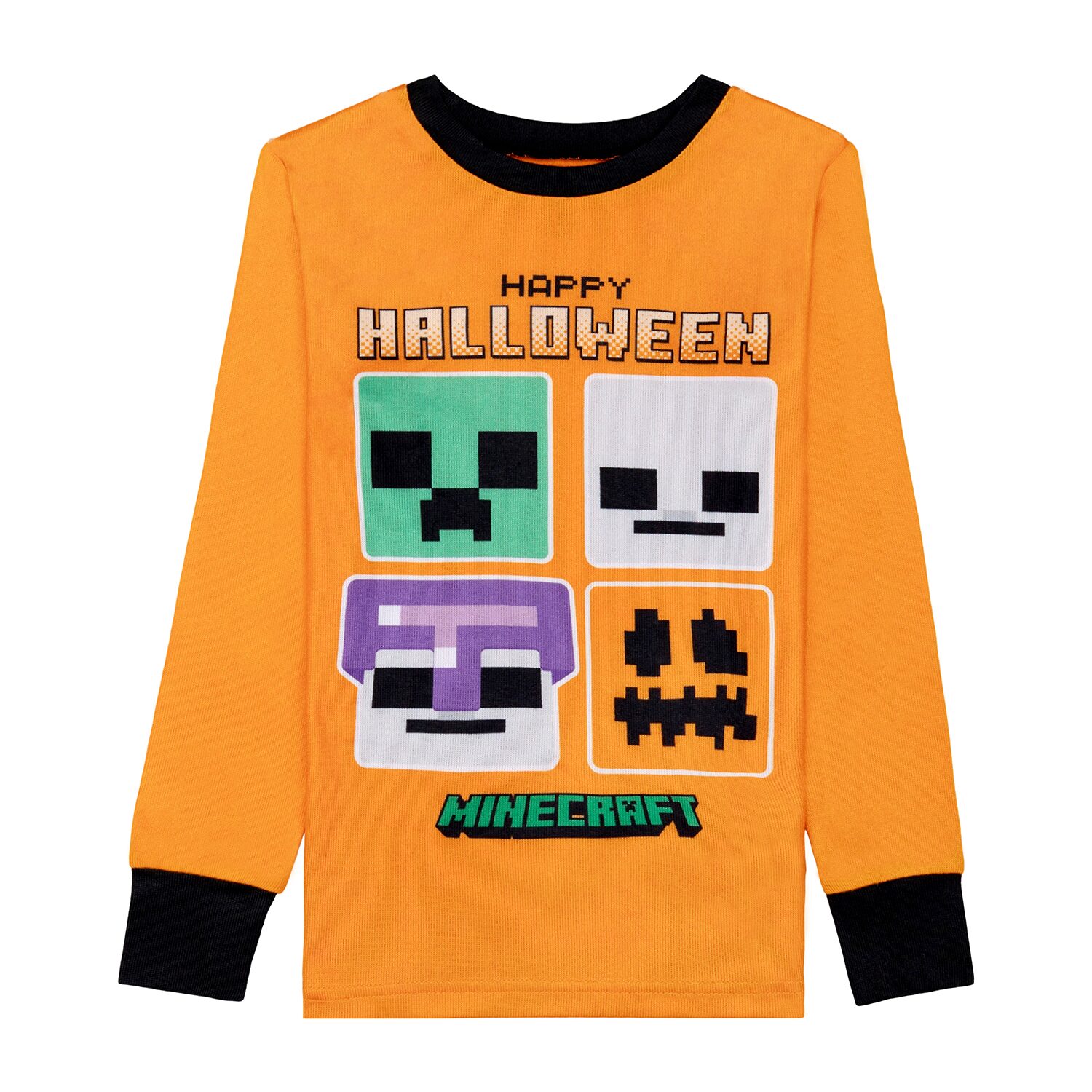 Little & Big Kid Boys Minecraft Crew Neck Long Sleeve 2-pc. Pajama Set