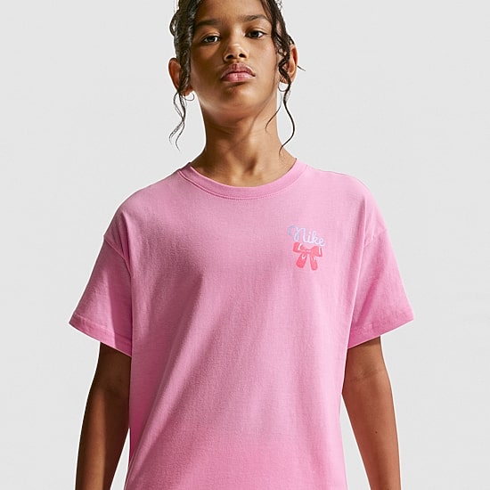 Nike Big Kid Girls Crew Neck Short Sleeve Regular Fit Graphic T-Shirt
