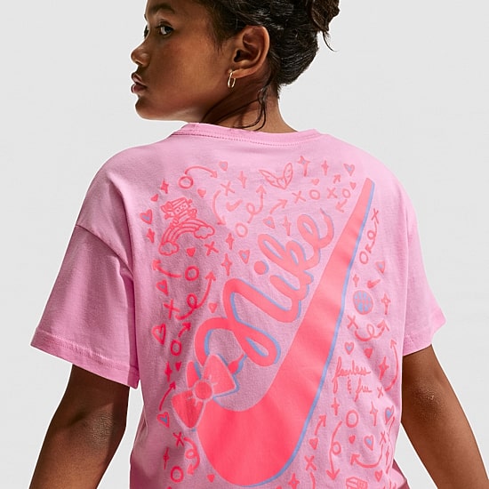 Nike Big Kid Girls Crew Neck Short Sleeve Regular Fit Graphic T-Shirt