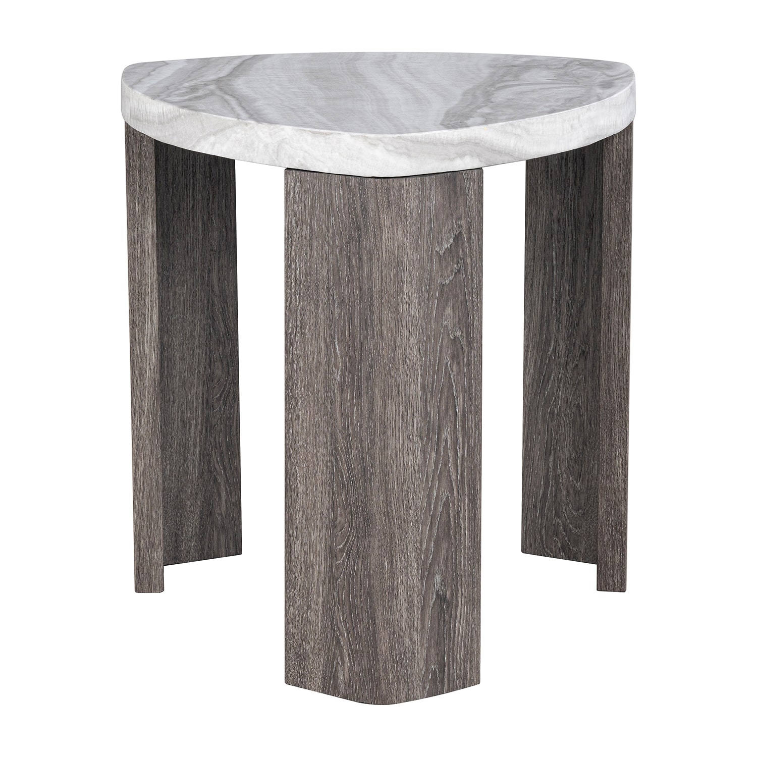 Furniture of America™ Umber Triangle Faux-Marble Top End Table