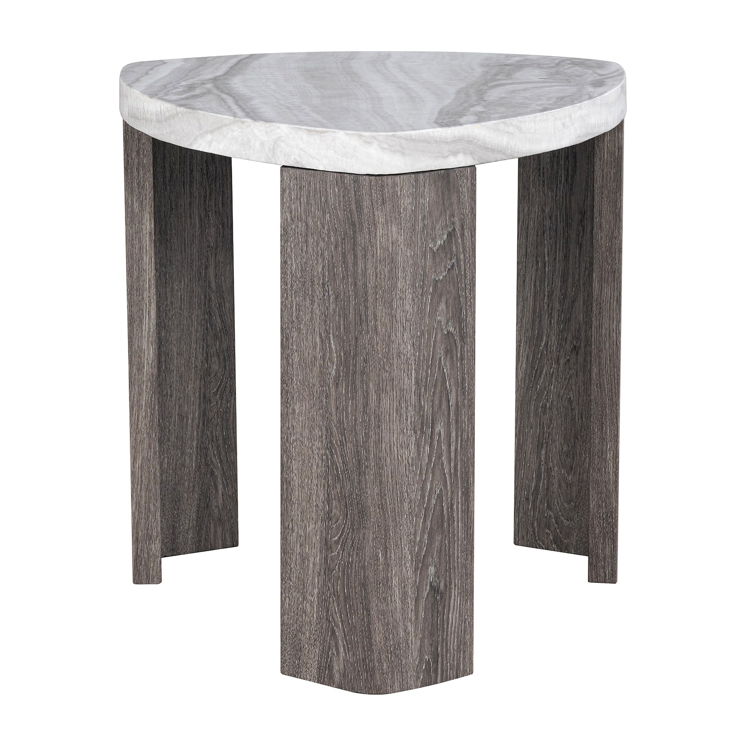 Furniture of America™ Umber Triangle Faux-Marble Top End Table