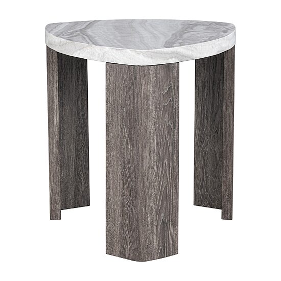 Furniture of America™ Umber Triangle Faux-Marble Top End Table