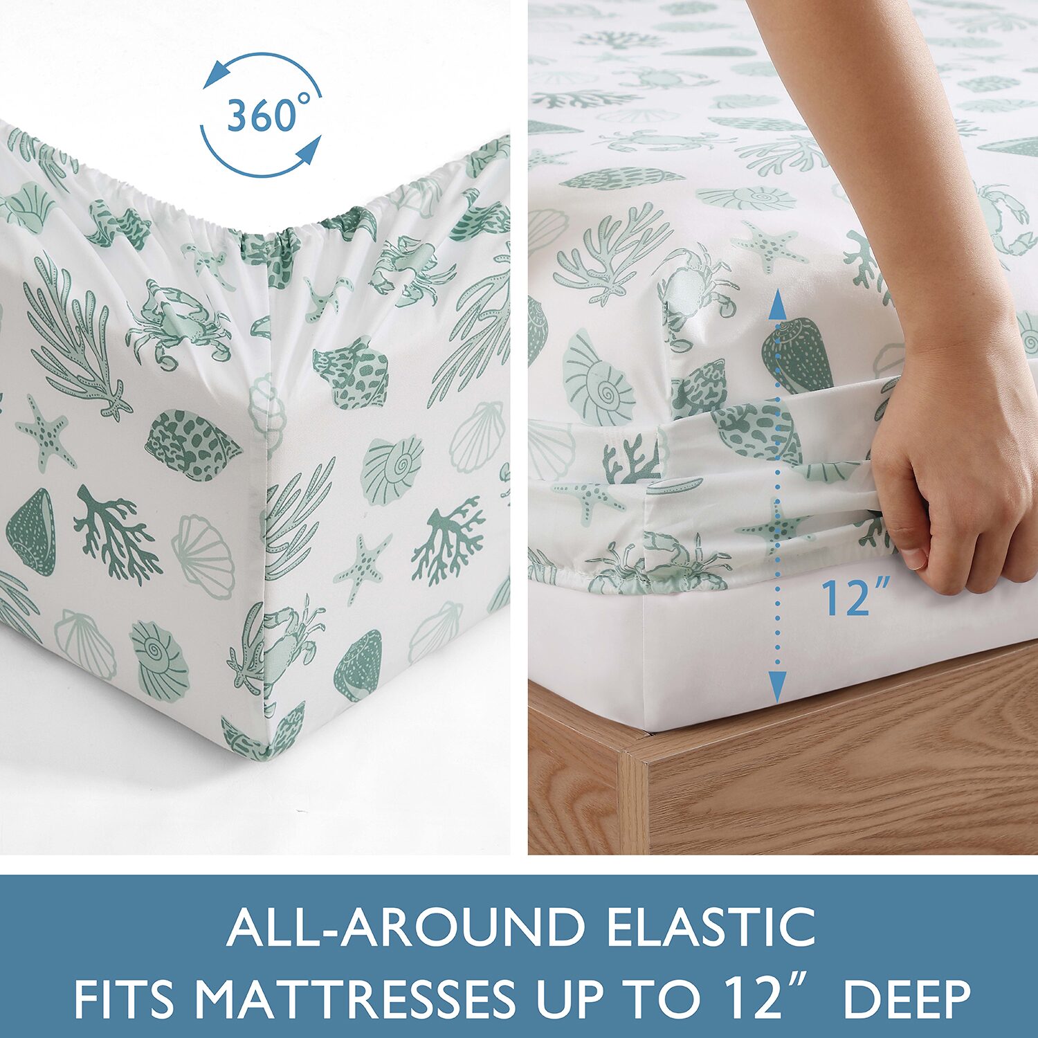 Beatrice Home Fashions Caribbean Joe Coastal 4pc Sheet Set