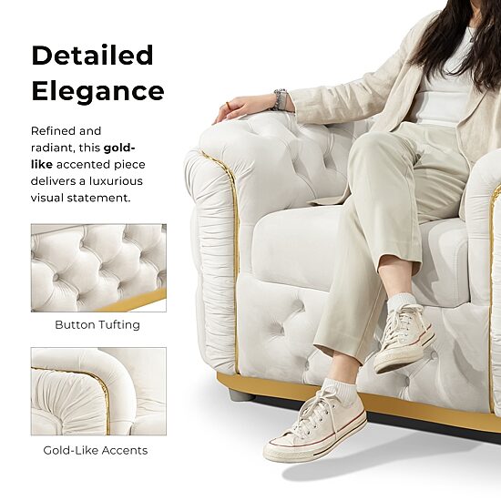 Furniture of America™  SERA Cushioned Accent Chair in Beige