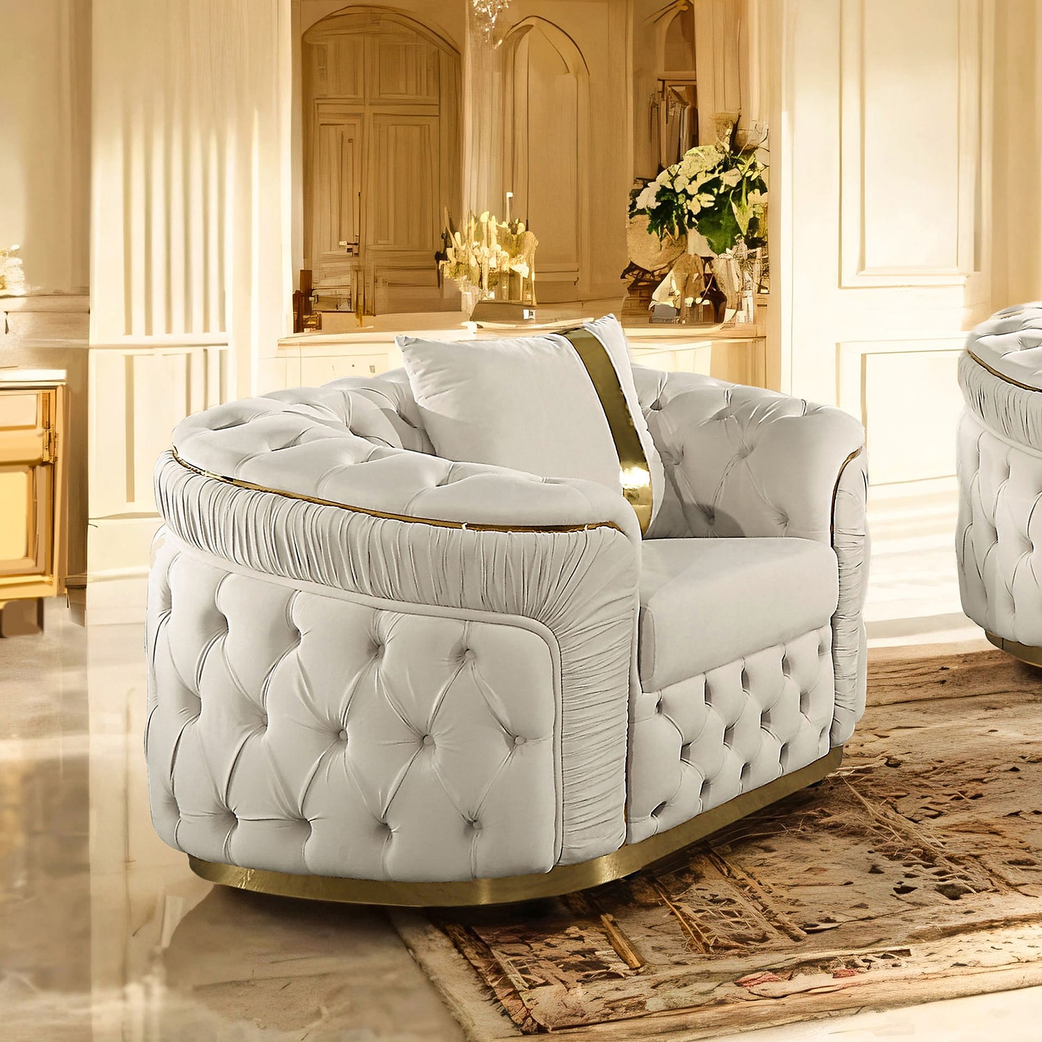 Furniture of America™  SERA Cushioned Accent Chair in Beige