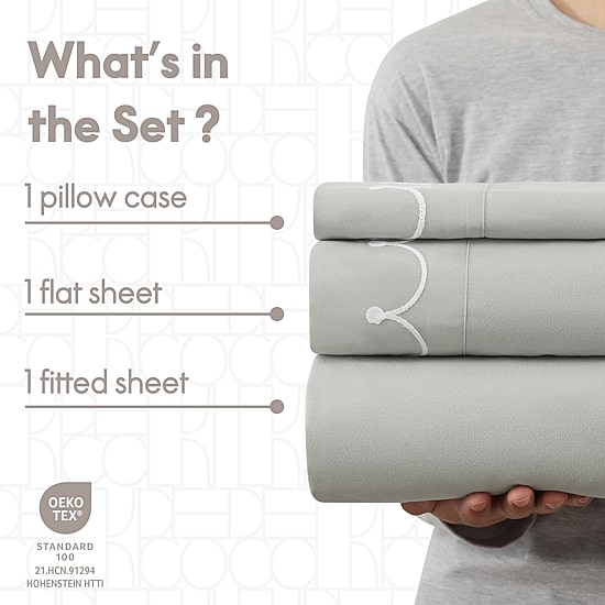 Beatrice Home Fashions Elle Décor Embroidered Sheet Set