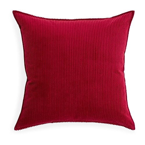 North Pole Trading Co . Cotton Velvet Euro Sham In Red