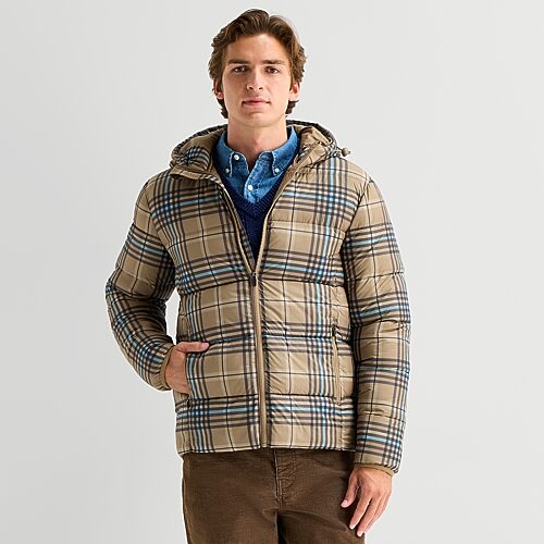St. John's Bay Mens Puffer Jacket In Brown