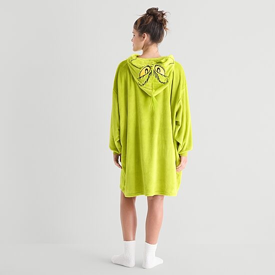 Disney Mjc Womens Short Sleeve Scoop Neck Grinch Nightgown