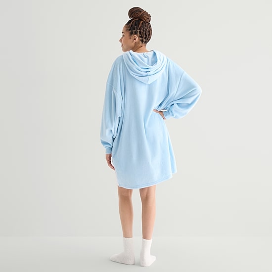 Disney Mjc Womens Long Sleeve Scoop Neck Peanuts Snoopy Nightgown