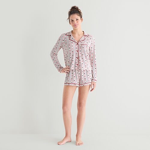 Arizona Womens Juniors 2-pc. Pajama Shorts In Blue