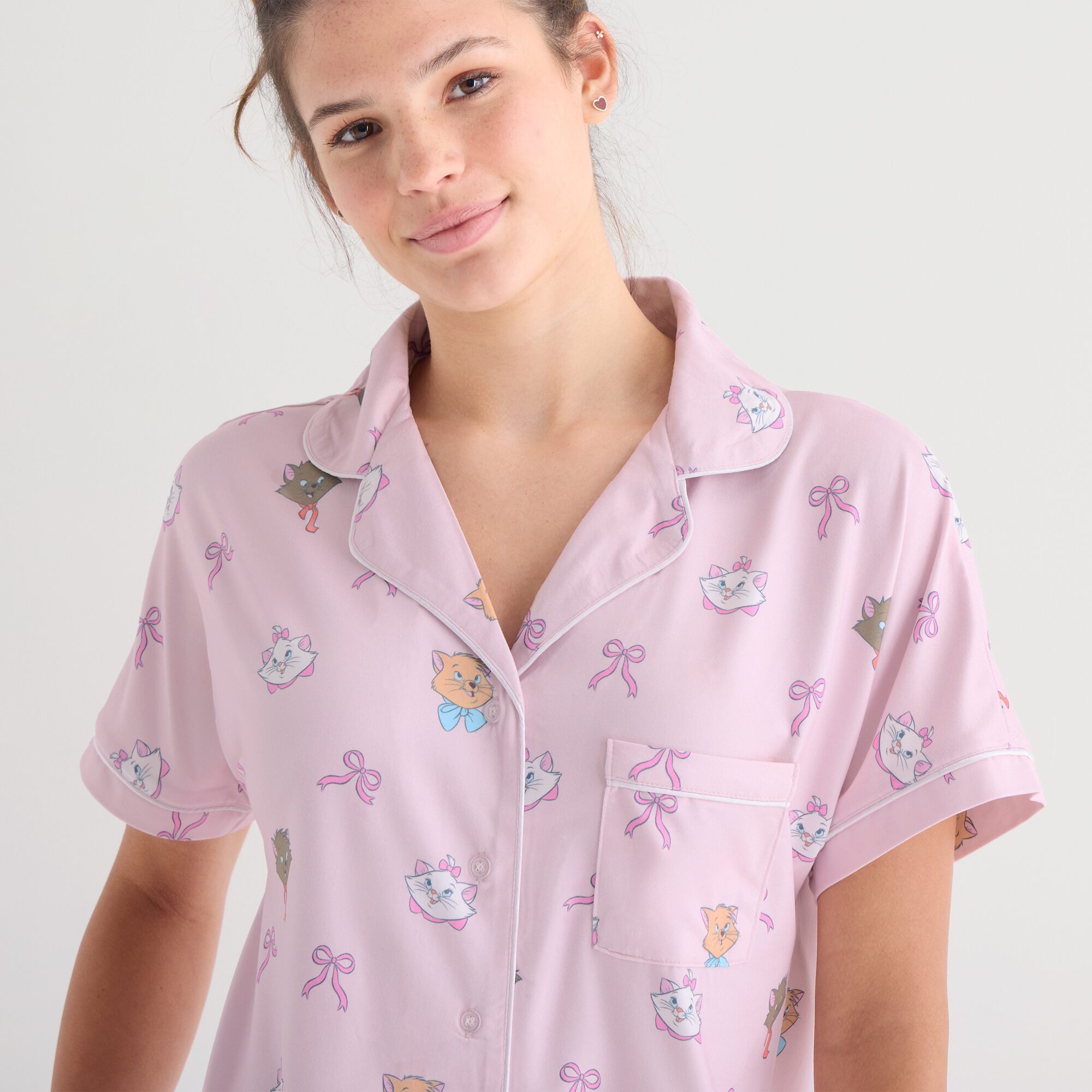 Disney Mjc Womens The Aristocats Long Sleeve 2-pc. Pajama Set