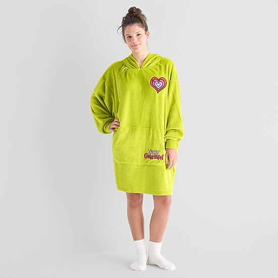 Disney Mjc Womens Short Sleeve Scoop Neck Grinch Nightgown
