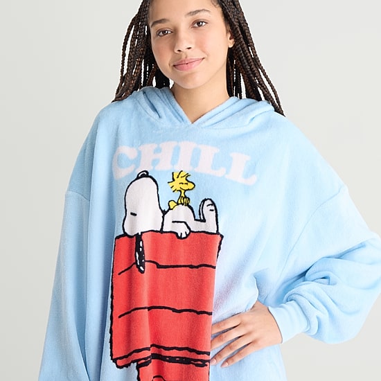Disney Mjc Womens Long Sleeve Scoop Neck Peanuts Snoopy Nightgown