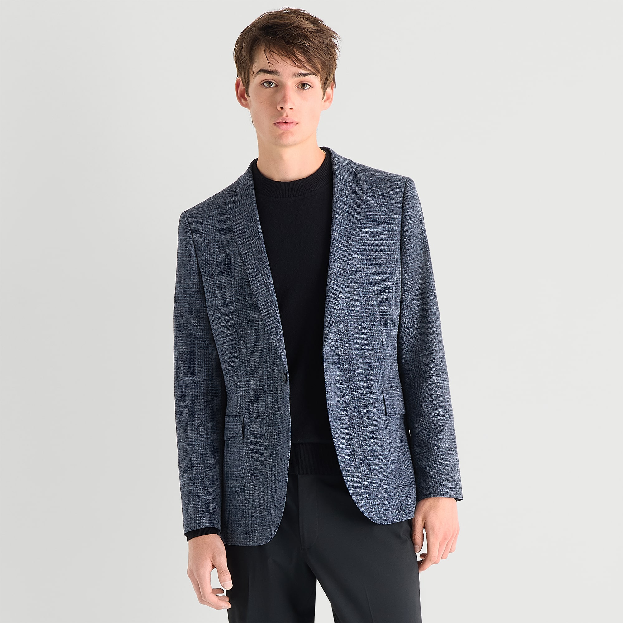 J. Ferrar Ultra Comfort Mens Plaid Slim Fit Sport Coat