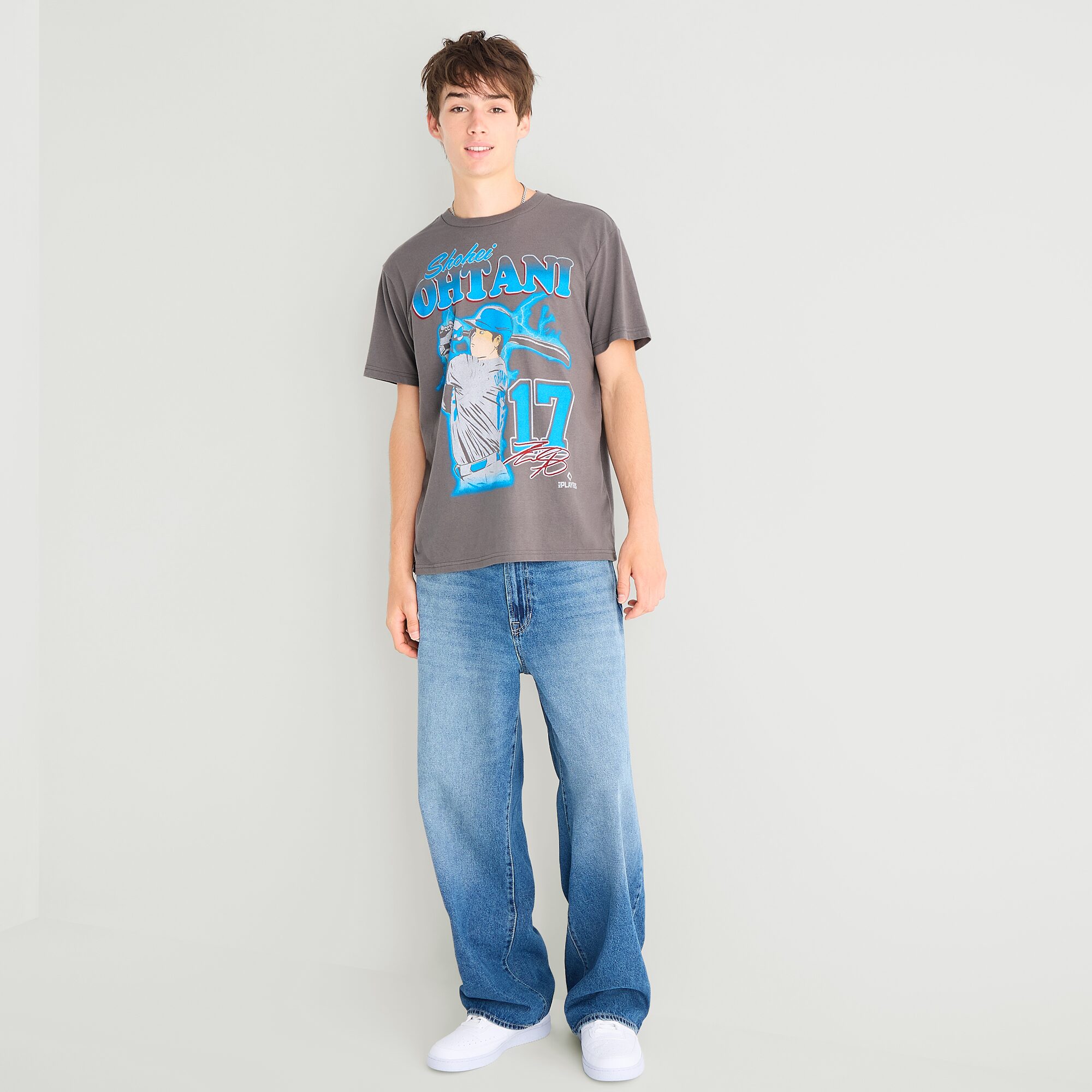 Ohtani Mens Crew Neck Short Sleeve Regular Fit Graphic T-Shirt