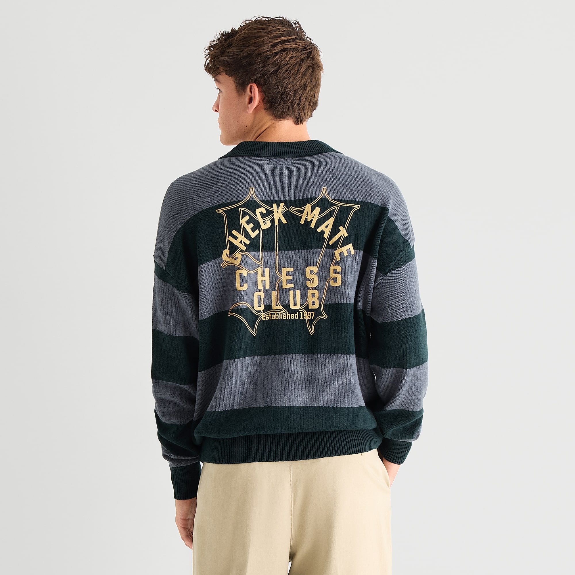 Arizona Mens Long Sleeve Polo Sweater