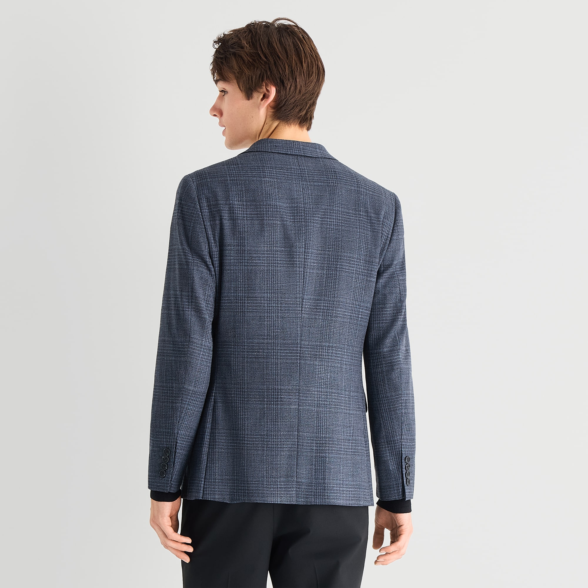 J. Ferrar Ultra Comfort Mens Plaid Slim Fit Sport Coat