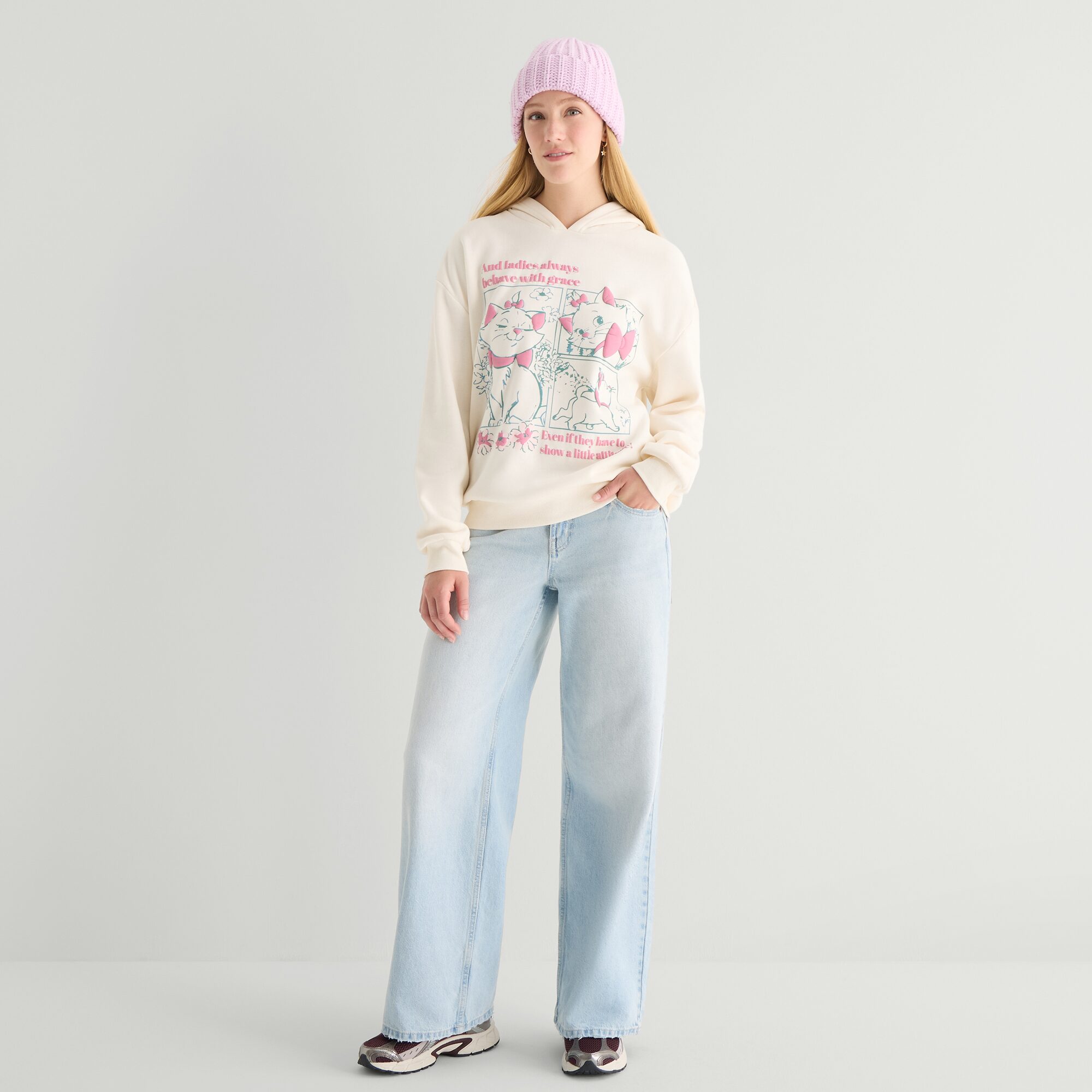 Aristocats Hoodie Womens Juniors Long Sleeve The