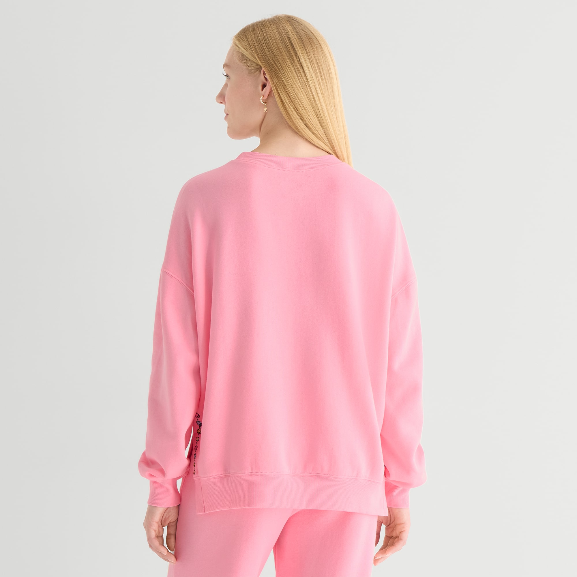 Womens Juniors Crew Neck Long Sleeve Grinch Sweatshirt