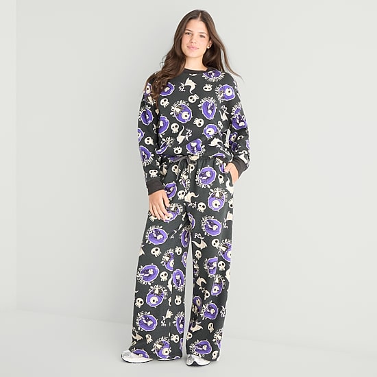 Jack Sally Zero Pattern Womens Juniors Crew Neck Long Sleeve Sweatshirt