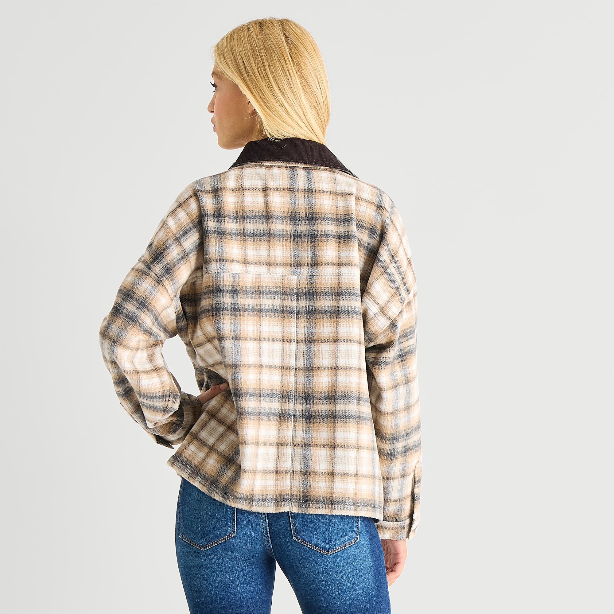 Arizona Womens Juniors Midweight Shirt Jacket