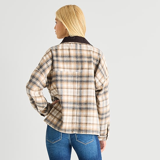 Arizona Womens Juniors Midweight Shirt Jacket