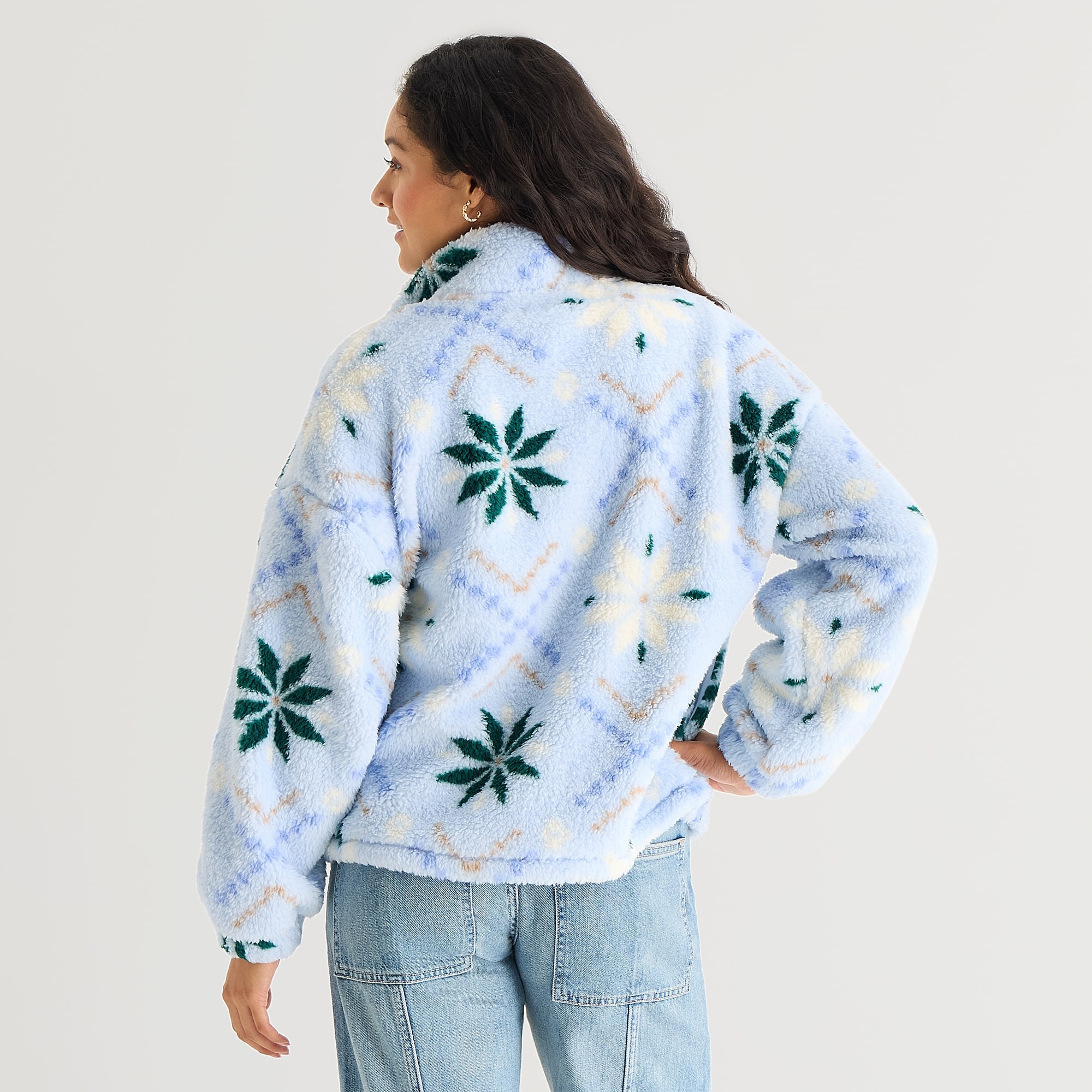 Arizona Womens Juniors Turtleneck Long Sleeve Sweatshirt