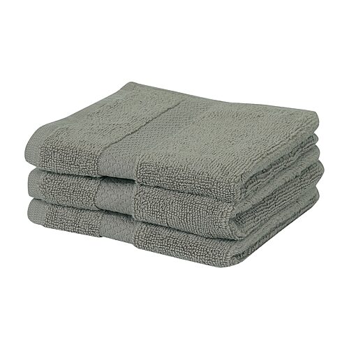 Better Trends Splash 100% Cotton 3-pc Washcloth Set In Gray