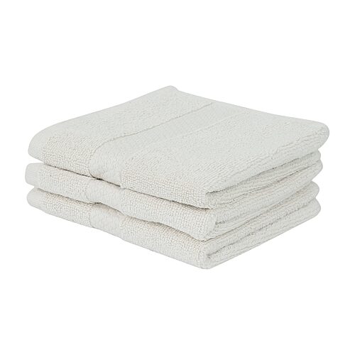 Better Trends Splash 100% Cotton 3-pc Washcloth Set In White
