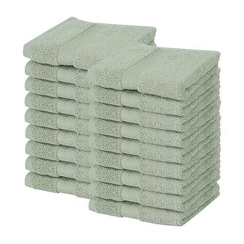 Better Trends Splash 100% Cotton 18-pc Washcloth Set In Green
