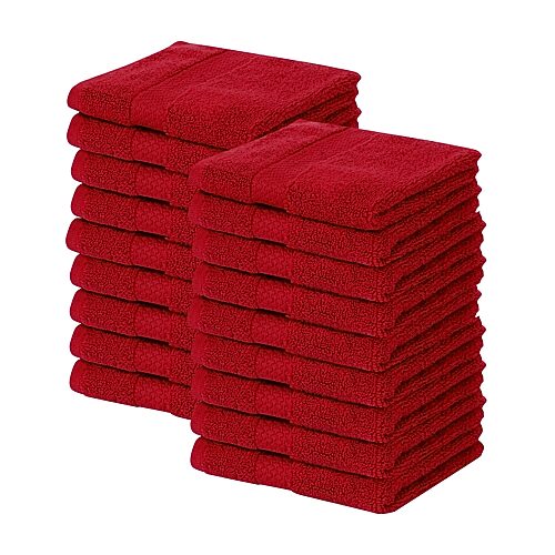 Better Trends Splash 100% Cotton 18-pc Washcloth Set In Red