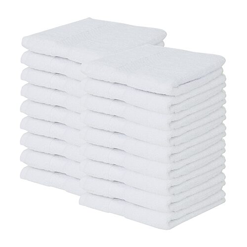 Better Trends Splash 100% Cotton 18-pc Washcloth Set In White