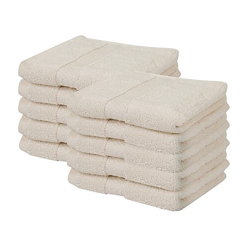 Better Trends Splash 100% Cotton 10-pc Washcloth Set In Beige