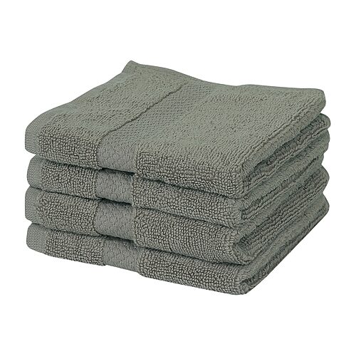 Better Trends Splash 100% Cotton 4-pc Washcloth Set In Gray