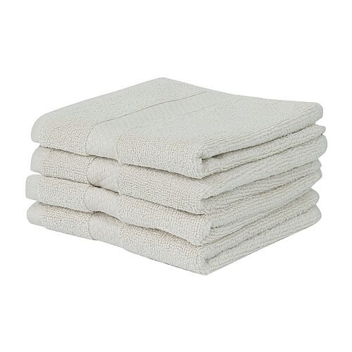 Better Trends Splash 100% Cotton 4-pc Washcloth Set In White