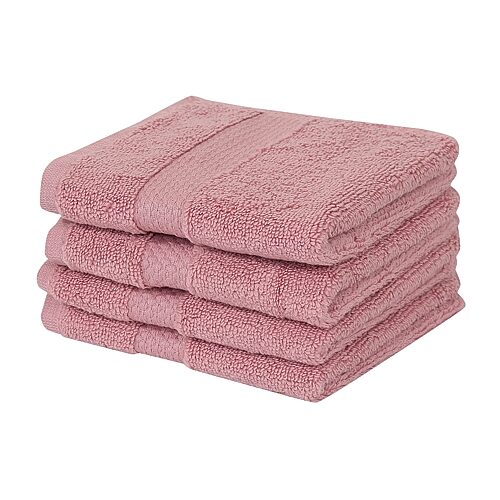 Better Trends Splash 100% Cotton 4-pc Washcloth Set In Pink