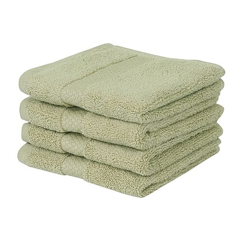Better Trends Splash 100% Cotton 4-pc Washcloth Set In Green