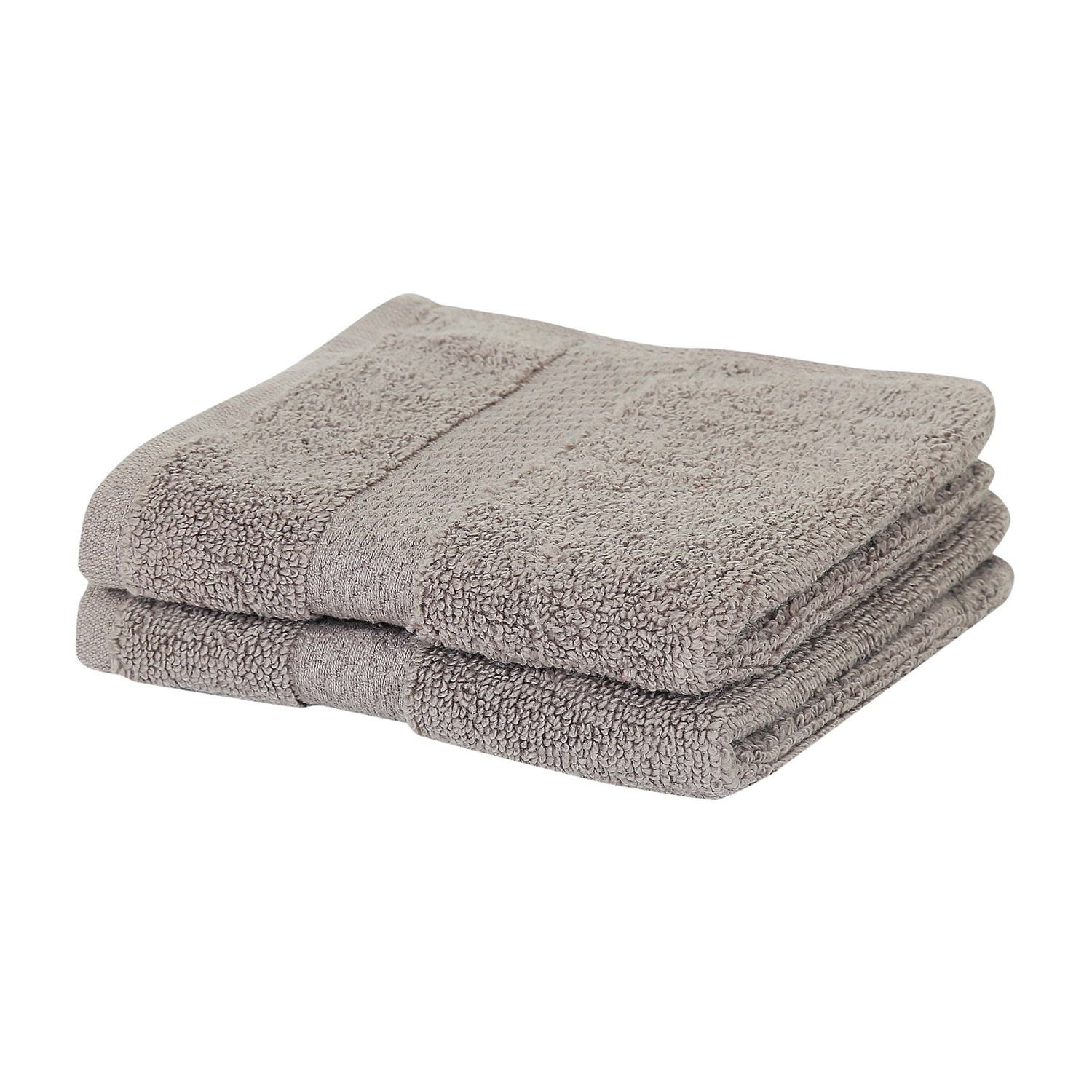 Better Trends Splash 100% Cotton 2-pc Washcloth Set, Zero Twist Quick Dry Solid Bathroom Towel