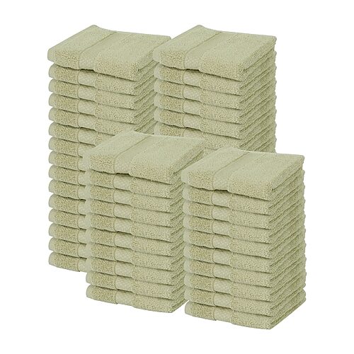 Better Trends Splash 100% Cotton 50-pc Washcloth Set In Green