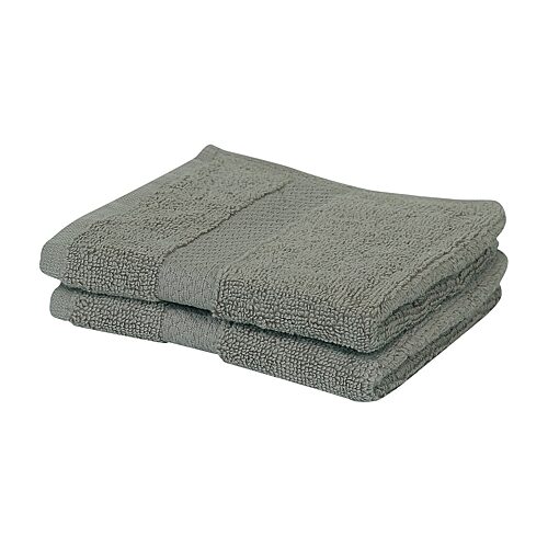 Better Trends Splash 100% Cotton 2-pc Washcloth Set In Gray