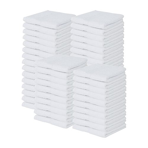 Better Trends Splash 100% Cotton 50-pc Washcloth Set In White