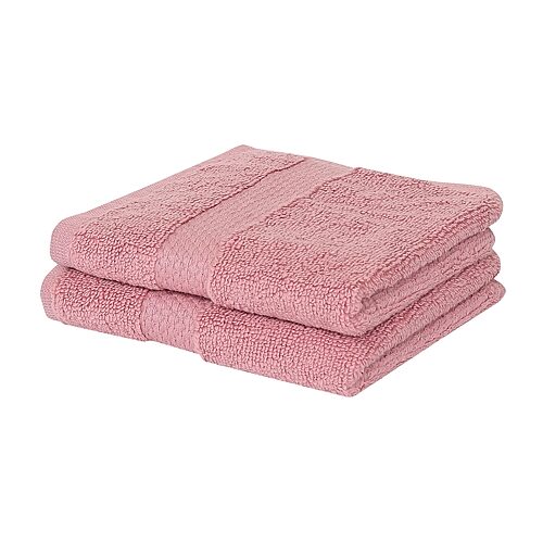 Better Trends Splash 100% Cotton 2-pc Washcloth Set In Pink