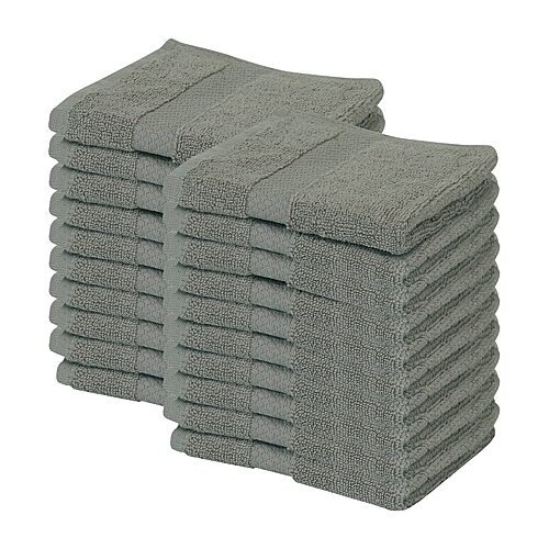 Better Trends Splash 100% Cotton 20-pc Washcloth Set In Gray