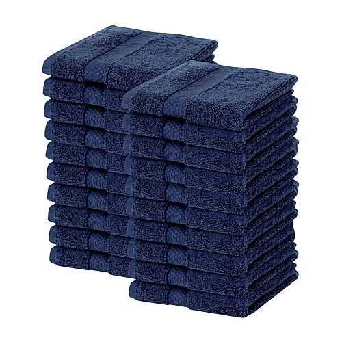 Better Trends Splash 100% Cotton 20-pc Washcloth Set In Blue