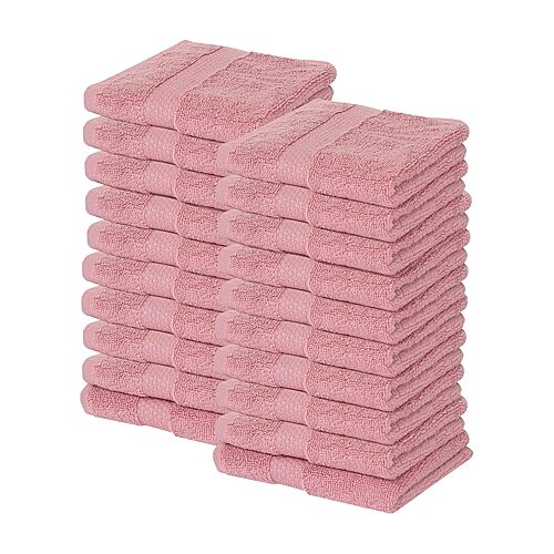 Better Trends Splash 100% Cotton 20-pc Washcloth Set In Pink