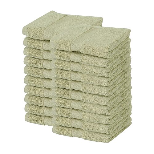 Better Trends Splash 100% Cotton 20-pc Washcloth Set In Green