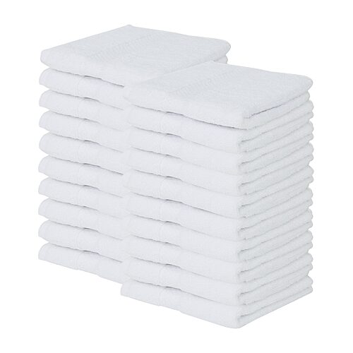Better Trends Splash 100% Cotton 20-pc Washcloth Set In White