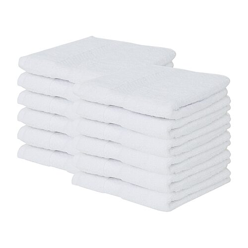 Better Trends Splash 100% Cotton 12-pc Washcloth Set In White